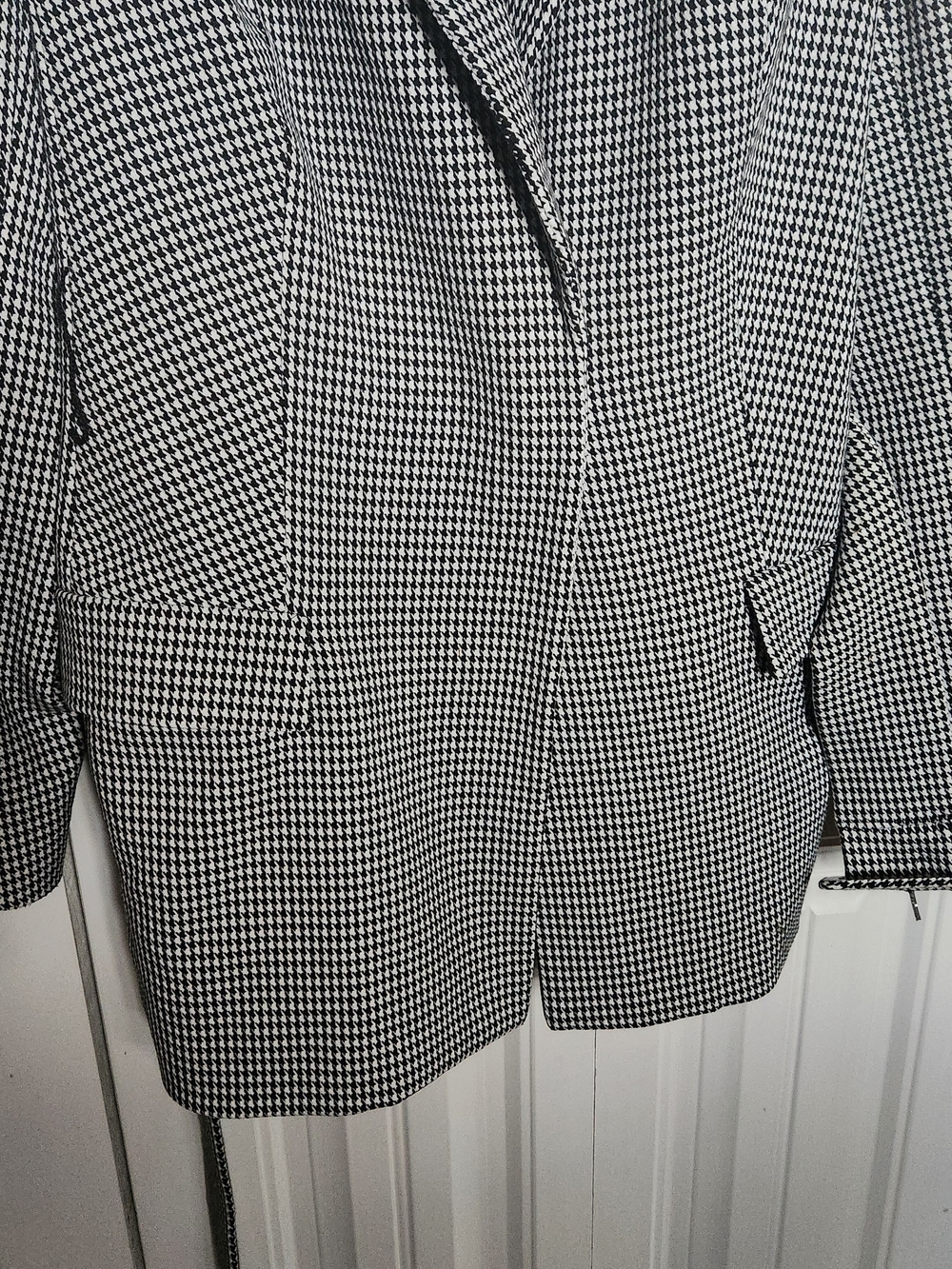 Express Women's Black & White Houndstooth Blazer Jacket Size Small - Picture 5 of 13